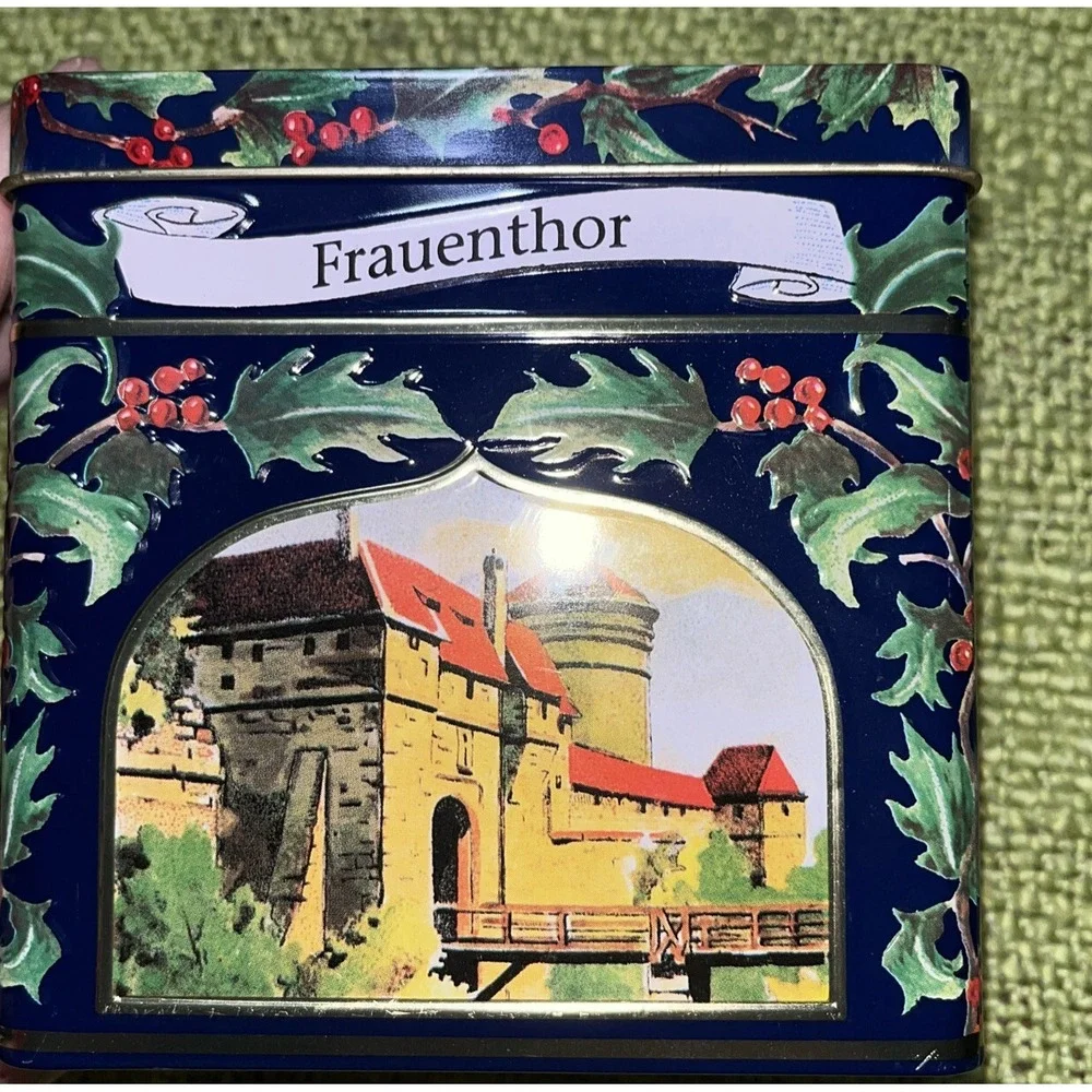 Vintage Lambertz German‎ Wind Up Musical Cookie Tin